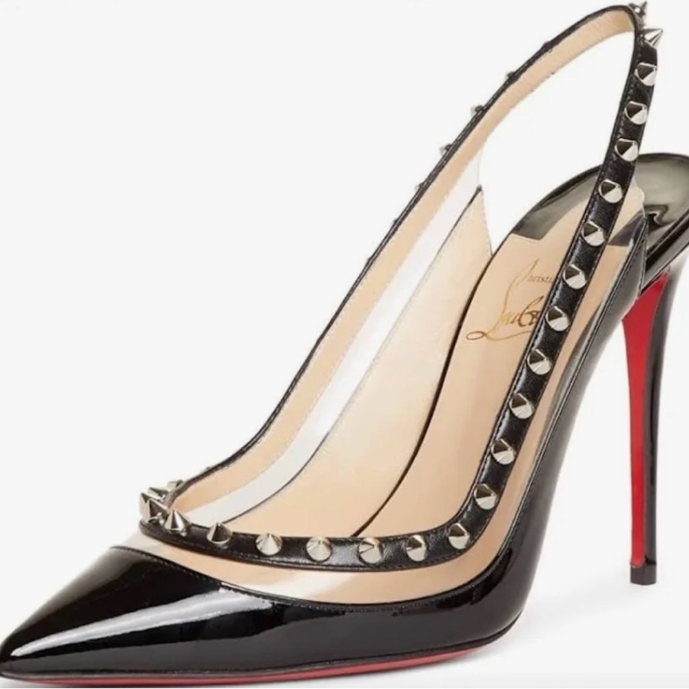 Christian Louboutin Black Studded Women's Heels
